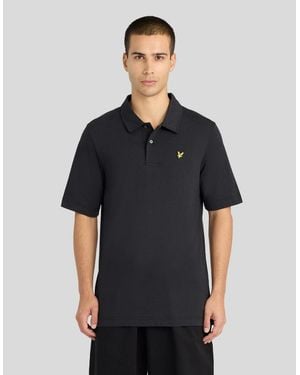 Lyle & Scott Relaxed Cotton Jersey Polo Shirt - Black