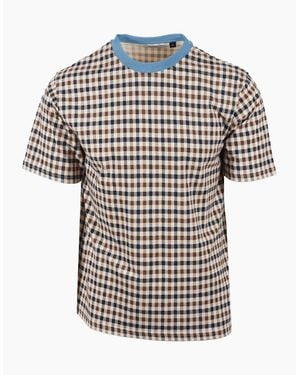 Aquascutum Club Check T-Shirt - White
