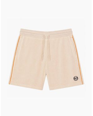 Sergio Tacchini Tasso Velour Shorts Sandshell/ Pepper - Natural
