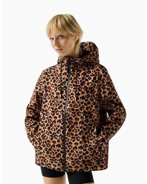 HUNTER Original Waterproof Printed Multicoloured Rain Jacket - Brown