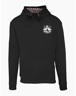Aquascutum Hooded Neck Long Sleeve Sweatshirt - Black