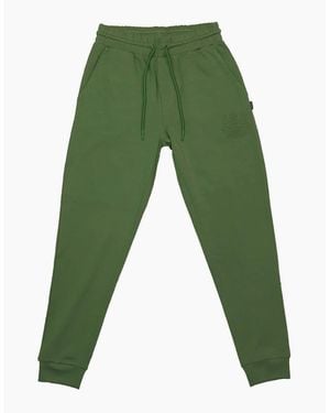 Aquascutum Solid Patterned Tapered Fit Slim Joggers - Green