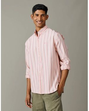 aubi Walesby Lightweight Relaxed Oxford Shirt - Pink
