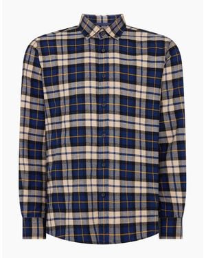 Remus Uomo Parker Tapered Checked Shirt - Blue