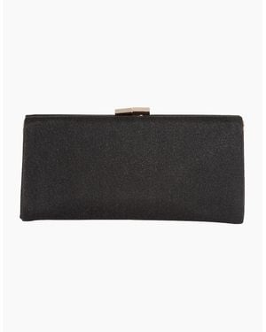 Lotus Chicory Shimmer Clutch Bag - Black