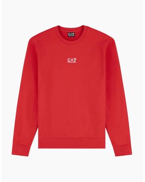EA7 Core Logo Lightweight Sweatshirt - Red