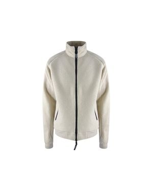 Aquascutum Active One Colour Sherpa Sherpa Jacket - White