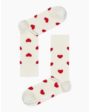 Happy Socks Heart Socks - White
