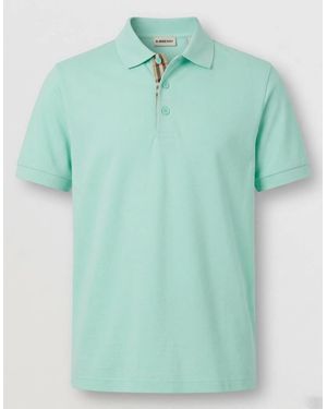 Burberry Check Logo Polo Mint - Green