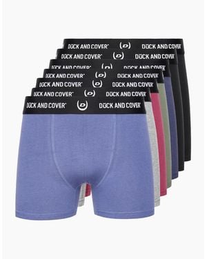 Duck and Cover Duck And Cover Anvilli 7Pk Boxer Shorts Multi Assorted - Blue