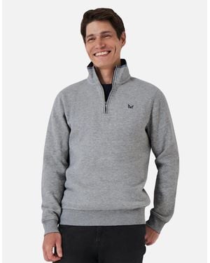 Crew Classic Half Zip Sweatshirt - Grey