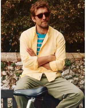 aubi Horkstow Lightweight Relaxed Oxford Shirt - Yellow