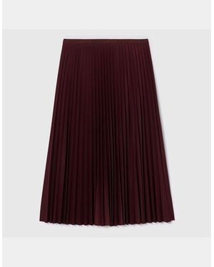 Lacoste Elasticated Waist Flowing Pleated Skirt - Purple