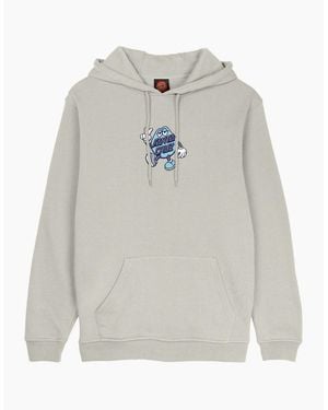 Santa Cruz Dot Guy Front Hoodie - Grey