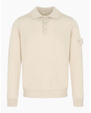 Stone Island Ghost 5100076 Knitted Polo - White