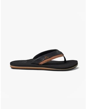 Reef Cushion Dawn Toe-Post Sandals/Tan - Black