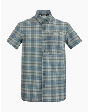 Regatta Checked Insect Repellent Short-Sleeved Travel Shirt - Blue