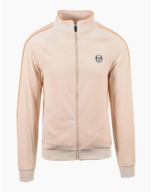 Sergio Tacchini Tasso Velour Track Top Sandshell/ Pepper - Natural