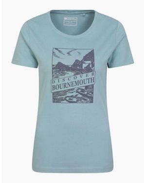 Mountain Warehouse Ladies Discover Bournemoth Printed T-Shirt - Blue