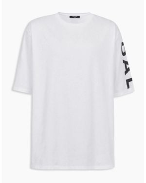 Balmain Logo Printed Oversize T-Shirt - White