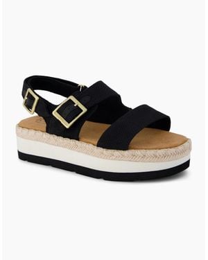 TOMS Giana Flatform Sandals - Black