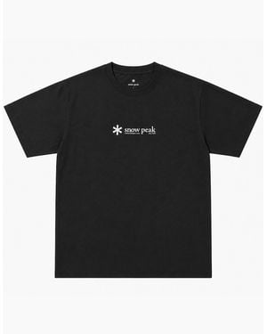 Snow Peak Snow Peak Soft Cotton Logo T-Shirt - Black