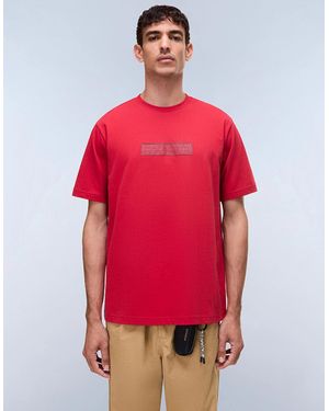 Napapijri Box Logo Short Sleeve T-Shirt - Red