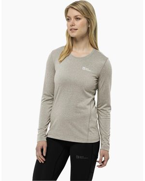 Jack Wolfskin Sky Thermal Long Sleeve T-Shirt - Natural