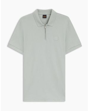 BOSS Zip Polo - Grey