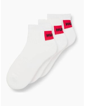 BOSS Pack Of Logo Ankle Socks - White