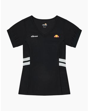 Ellesse Lowery V-Neck Short Sleeve Jersey T-Shirt - Black