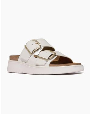 Fitflop Gen-Ff Two-Bar Leather Urban Sandals - White