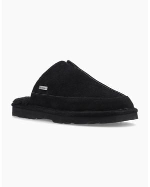 BEARPAW Walker Suede Slippers - Black
