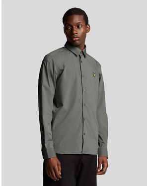 Lyle & Scott Bamboo Long Sleeve Shirt - Grey