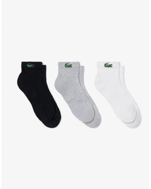 Lacoste 3-Pack Mid-Length Sport Socks - White