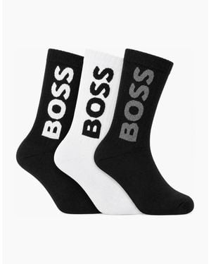 BOSS Boss 3 Pack Sport Socks - Black