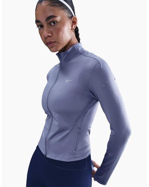 Nike Swift Tech Zip Neck Long Sleeve Athletic Top - Blue