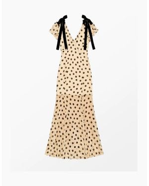 Ro&zo Natasha Butter- Polka-Dot Dress - Metallic
