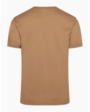 GANT Crew Neck Regular Fit Short Sleeve T-Shirt - Natural