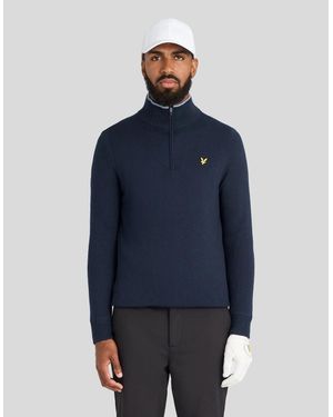 Lyle & Scott Windbreaker 1/4 Zip Jumper - Blue