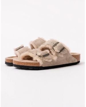 Birkenstock Arizona Vl Shearling Sandals - Natural
