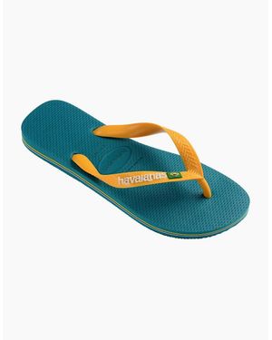 Havaianas Hav. Brasil Logo Vibe 35 36 Flip Flops - Blue