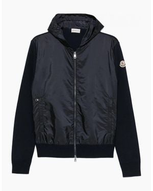 Moncler Hybrid Hooded Cardigan - Blue