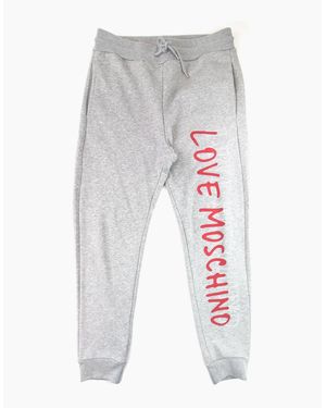 Love Moschino Overlap Script Logo Joggers - White