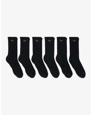 Lacoste 6-Pack Long Sport Socks - Black