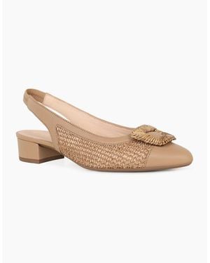 Gabor Maddy Slingback Court Shoes - Natural