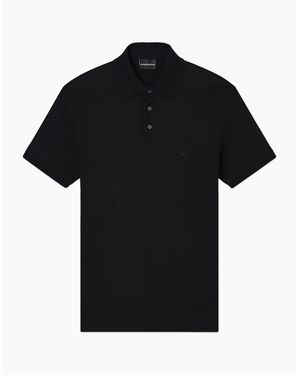 Emporio Armani Contrast Collar Polo Shirt - Black