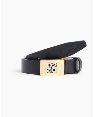 DSquared² D2 Upside Down Plaque Belt - Blue