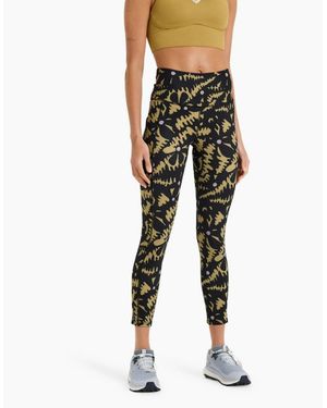 Roxy Heart Into It Ankle Patterned Leggings - Black