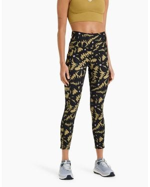 Roxy Heart Into It Ankle Patterned Leggings - Black